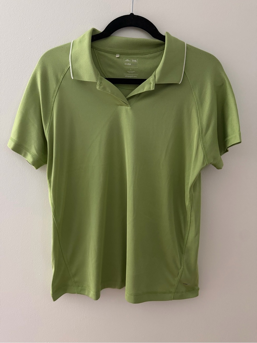 adidas Lime Green Short-Sleeve Polo Jersey
